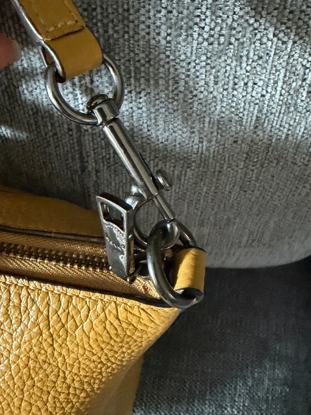 Coach Yellow Pebbled Leather Kelsey Satchel